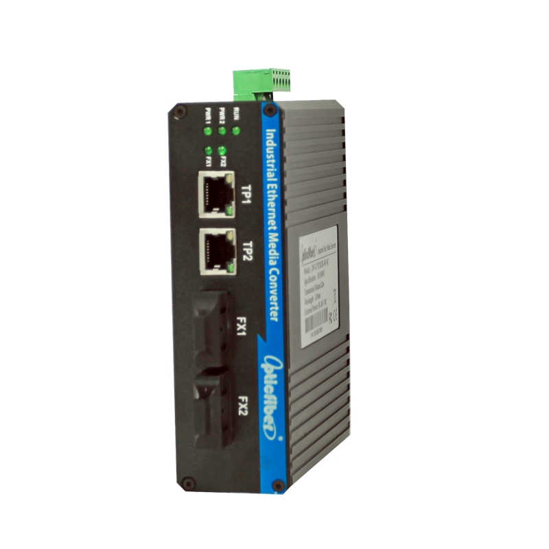 百兆2光2電工業級光纖收發器